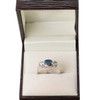 Vintage 18ct Gold Three Stone Sapphire & Diamond Ring