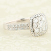 Second Hand 18ct White Gold Square Diamond Cluster Ring