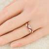 Second Hand 18ct Gold Ruby & Diamond Zigzag Eternity Ring