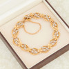 Antique Art Nouveau 18ct Gold Pearl & Diamond Mistletoe Bracelet