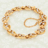 Antique Art Nouveau 18ct Gold Pearl & Diamond Mistletoe Bracelet