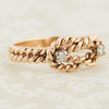 Second Hand 9ct Gold 2 Stone Diamond Knot Ring