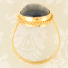 Second Hand 21 Carat Gold Onyx Dress Ring 