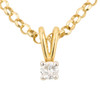 Second Hand 18ct Gold Diamond Solitaire Pendant & Chain 