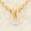 Second Hand 18ct Gold Diamond Solitaire Pendant & Chain 