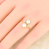 Antique Style 9ct Gold Pearl Toi et Moi Ring