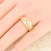Second Hand 9ct Gold 3 Stone Diamond Gypsy Ring