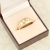 Second Hand 9ct Gold 3 Stone Diamond Gypsy Ring