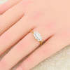 Second Hand 18ct Gold Baguette Cluster Diamond Ring