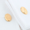 Antique 15ct Gold Oval Chain Cufflinks – 1913-14