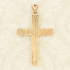 Second Hand Large 9ct Gold Diamond Cross Pendant