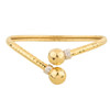 Second Hand 18ct Gold Cross-Over Ball Bangle 