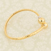 Second Hand 18ct Gold Cross-Over Ball Bangle 