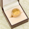 Second Hand 9ct Gold 1890 Shield Reverse Half Sovereign Ring