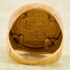 Second Hand 9ct Gold 1890 Shield Reverse Half Sovereign Ring