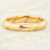 Second Hand 18ct 2 Colour Gold Twist Wedding Band – Small Size