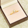 Second Hand 18ct Gold Baguette Diamond Solitaire Ring - In Box