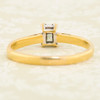 Second Hand 18ct Gold Baguette Diamond Solitaire Ring - Rear View