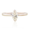 Second Hand 18ct White Gold Marquise Diamond Solitaire Ring