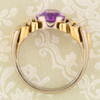 Vintage 18ct 2 Colour Gold Amethyst Dress Ring