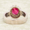 Second Hand 14ct White Gold Ruby & Diamond Cluster Ring