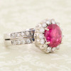 Second Hand 14ct White Gold Ruby & Diamond Cluster Ring