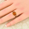 Second Hand 14ct Gold Citrine Dress Ring – Small Size
