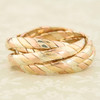Second Hand 5 Band Russian Wedding Ring - Front View