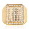 Second Hand 9ct Gold Large Diamond Square Signet Ring