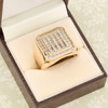 Second Hand 9ct Gold Large Diamond Square Signet Ring