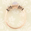 Art Deco 9ct Gold Star Sapphire 3 Stone Ring