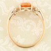 Vintage 9ct Gold Orange Sapphire Single Stone Ring