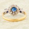 Antique 18ct Gold Sapphire & Diamond Cluster Ring