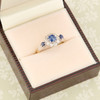 Antique 18ct Gold Sapphire & Diamond Cluster Ring