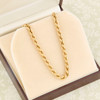 Second Hand 9ct Gold 28” Long Rope Chain Necklace
