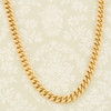 Second Hand 9ct Gold 22” Heavy Curb Chain Necklace