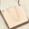 Second Hand 9ct White Gold Flat Link Chain Necklace