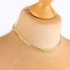 Second Hand 18ct Gold 15” Double Curb Choker Chain Necklace