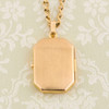 Second Hand 9ct Gold Rectangle Floral Locket & 20” Chain