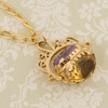 Second Hand 9ct Gold Gemstone Fob with Chain