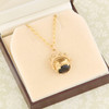 Second Hand 9ct Gold Gemstone Fob with Chain