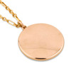 Antique 9ct Gold Round Locket with Figaro Chain