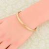 Second Hand 9ct Gold Reeded Hinged Bangle