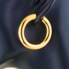 Second Hand 9ct Gold Two Colour Chunky Hoop Earrings