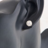 Second Hand 18ct White Gold Diamond Halo Cluster Earrings