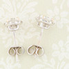 Second Hand 18ct White Gold Diamond Halo Cluster Earrings