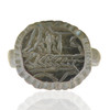 Late Medieval Bronze Signet Ring with Ship Design