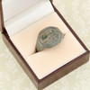 Tudor Period Tinned Bronze Signet Ring with 2 Warriors