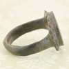 Late Medieval Bronze Signet Ring with Waves