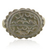 Late Medieval Bronze Signet Ring with Waves